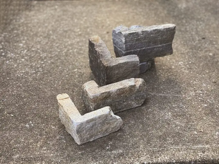 Sawn Thin Stone Veneer Corners from Natural Facing