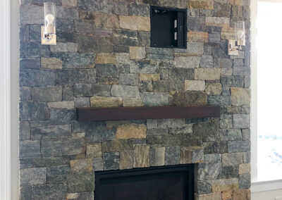 Lake George, Fireplace Project, Real Stone Veneer, Natural Stone Veneer, Sawn Thin Stone Veneer