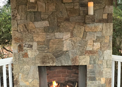Ramone Brown Mosaic Fireplace, Real Stone Veneer, Natural Stone Veneer, Sawn Thin Stone Veneer