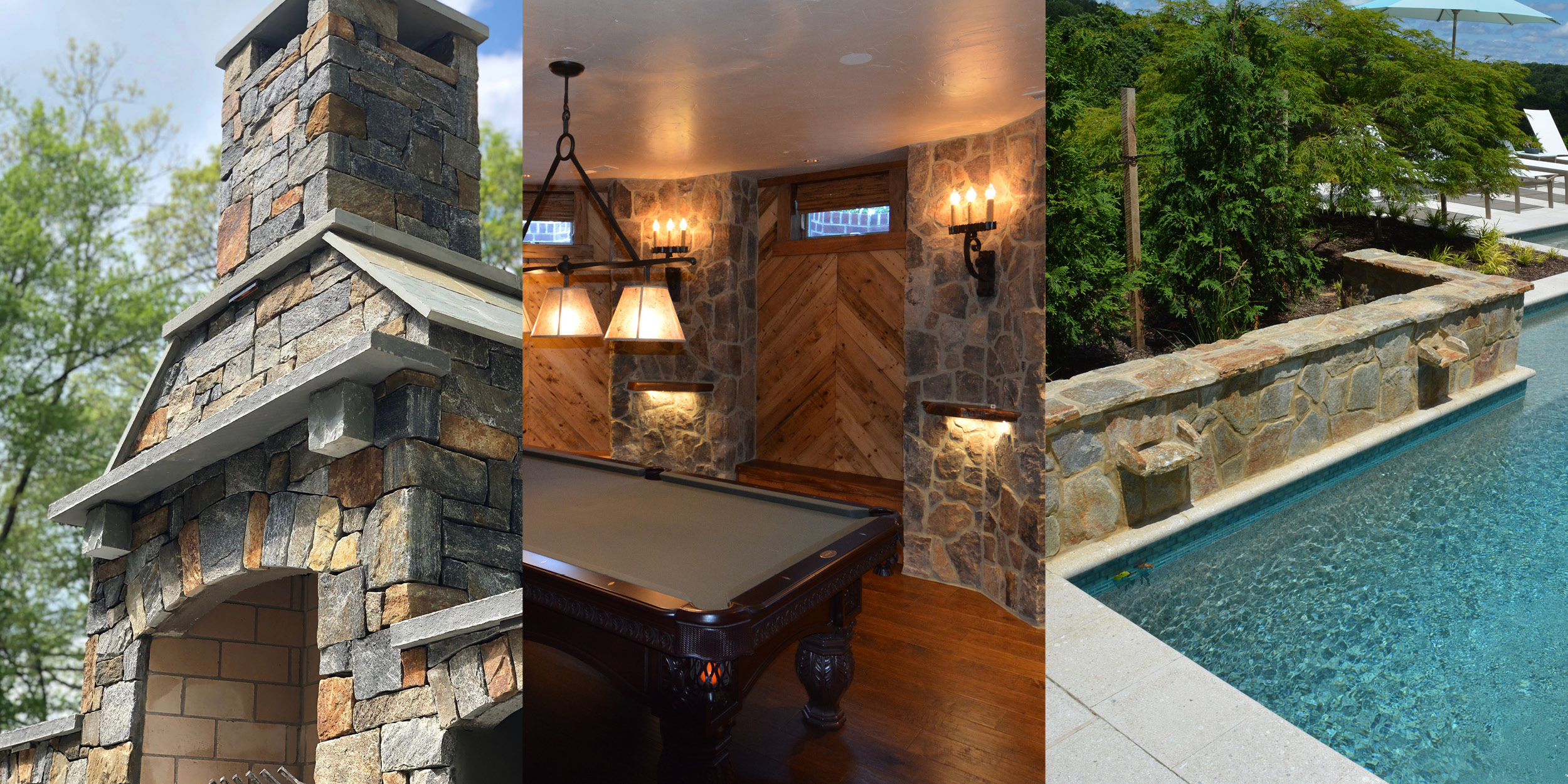 stone veneer project gallery, real stone veneer project inspiration, projects with sawn thin stone veneer