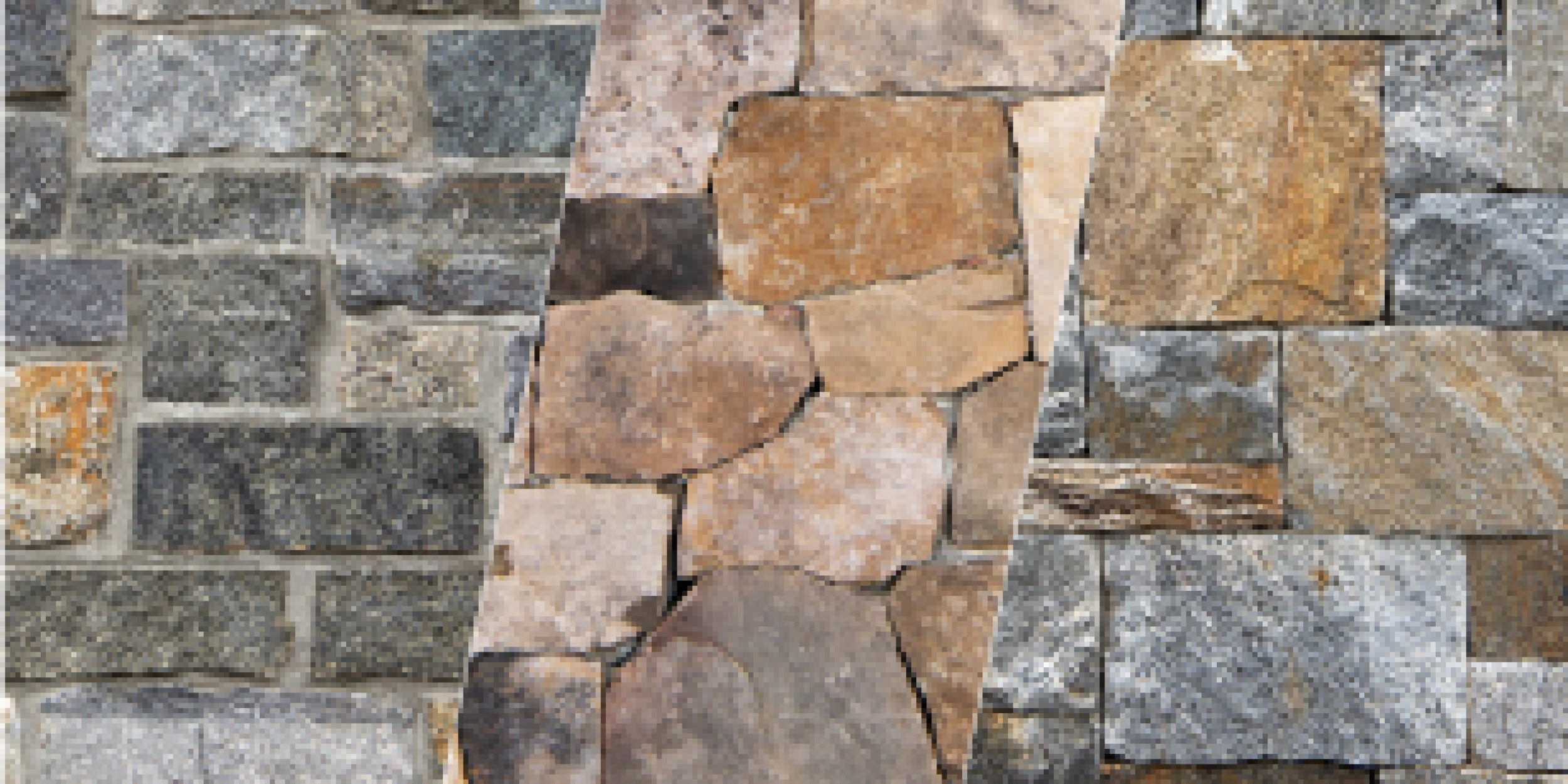 real stone veneer blends, roughly rectangular real stone veneer, ledgestone real stone veneer, mosaic real stone veneer, sawn thin stone blends