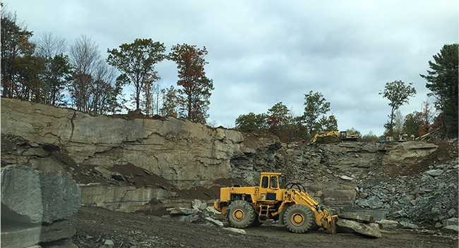 Rock Quarry with Bulldozer