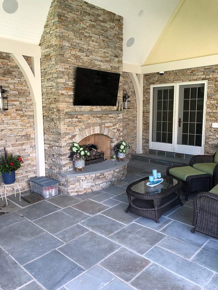 Finished stone veneer project installed with MVIS