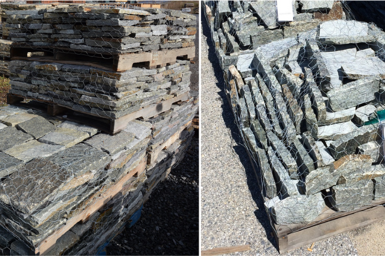 Palettes of Natural Facing sawn thin Stone Veneer